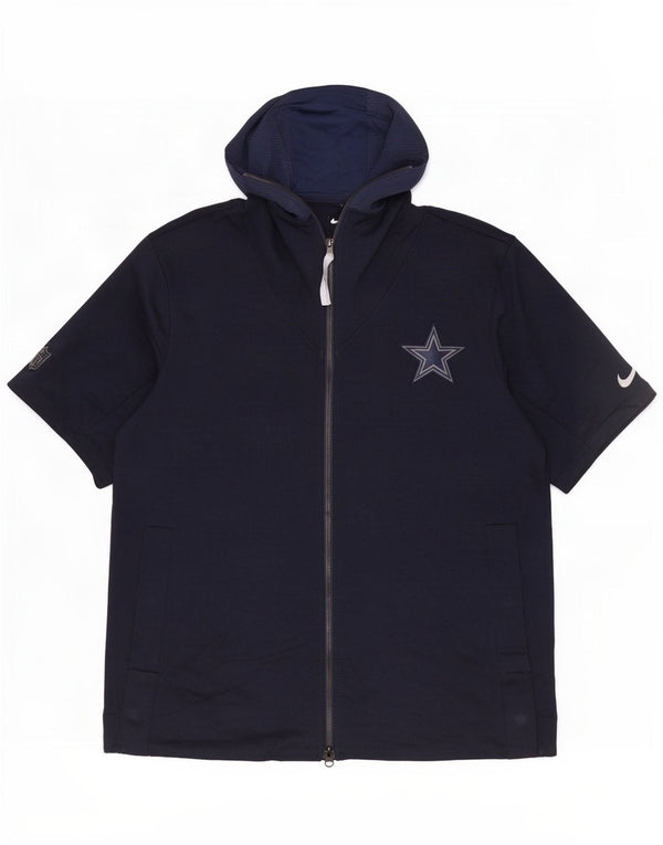 NFL Mens Dallas Cowboys Graphic Zip Hoodie Sweater 2XL Navy Blue