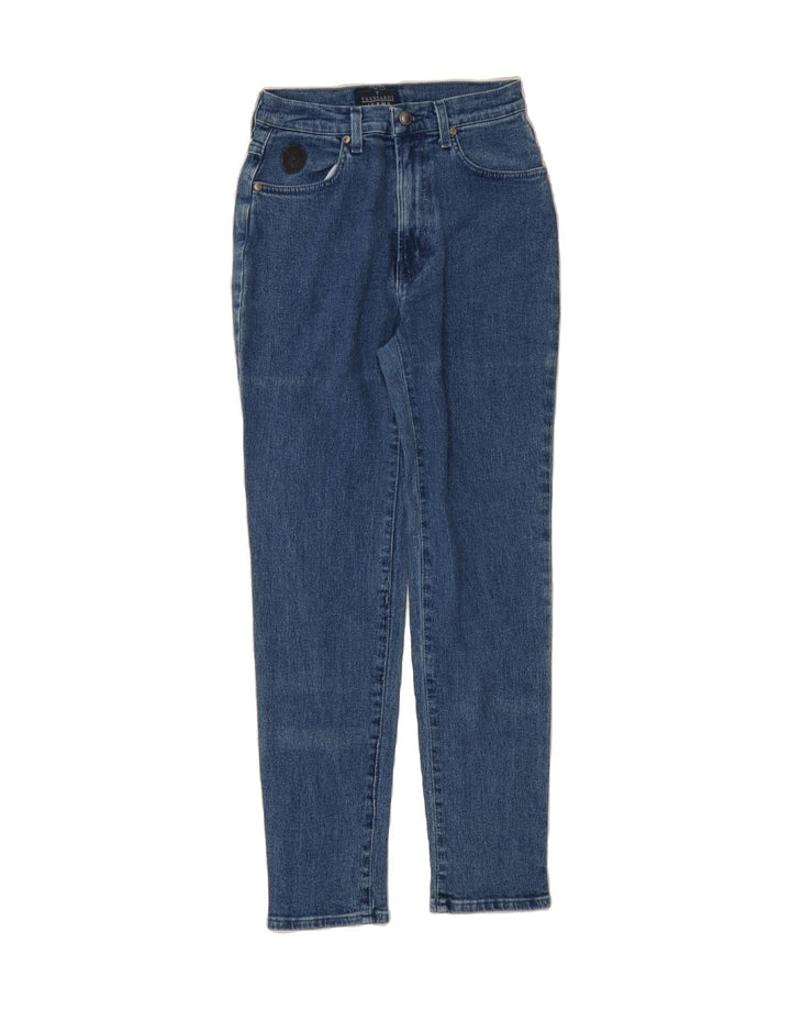 TRUSSARDI Womens Tapered Jeans W27 L29 Blue Cotton Vintage Trussardi and Second-Hand Trussardi from Messina Hembry 