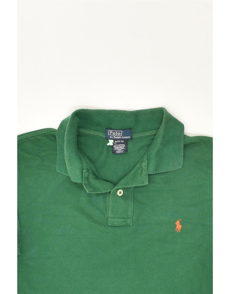 POLO RALPH LAUREN Boys Polo Shirt 10-11 Years Medium  Green Cotton | Vintage Polo Ralph Lauren | Thrift | Second-Hand Polo Ralph Lauren | Used Clothing | Messina Hembry 