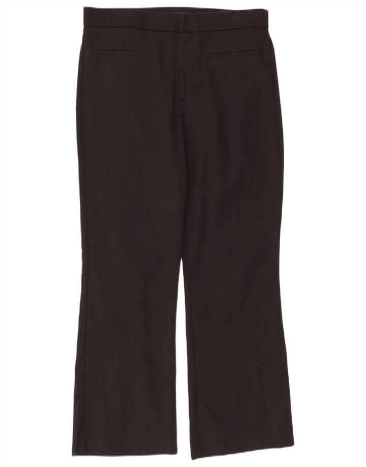 Zara Womens Regular Straight Casual Trousers Large W32 L26 Black