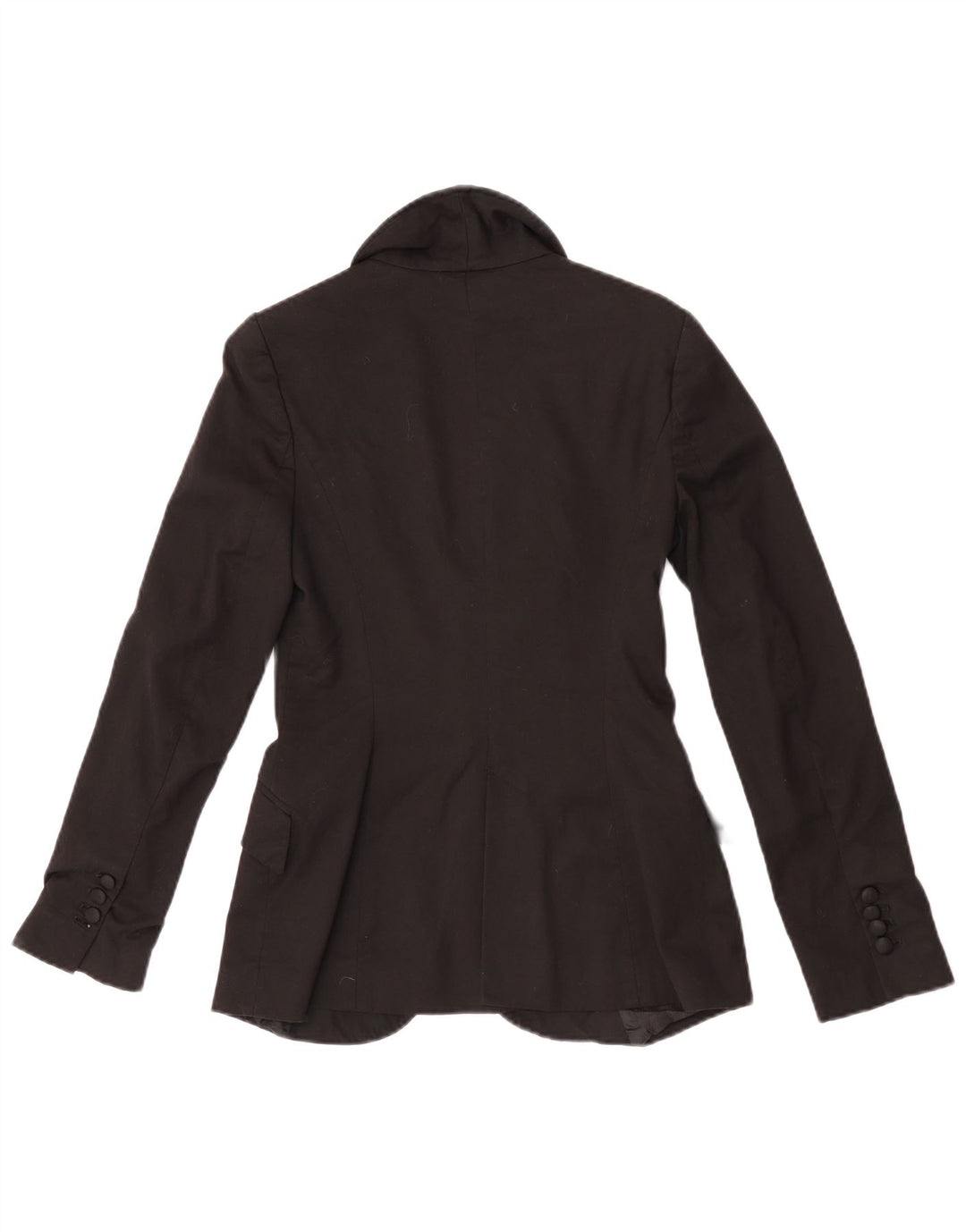 Zara Womens 1 Button Blazer Jacket UK 10 Small Black Polyester