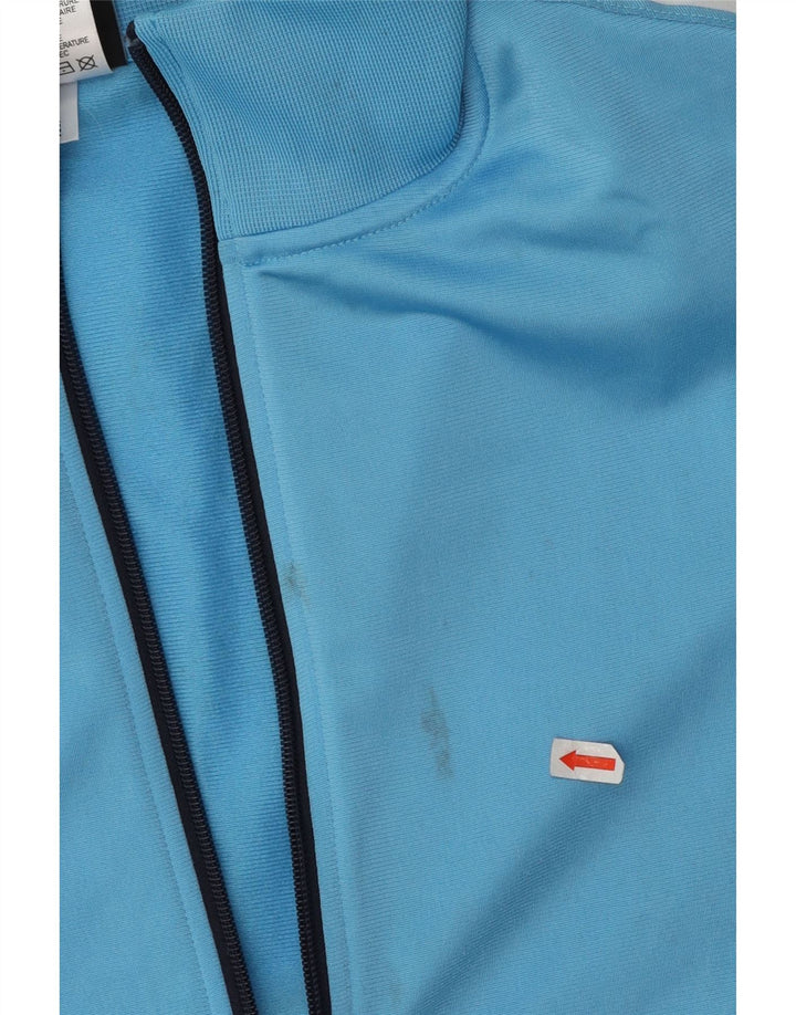 UMBRO Mens Graphic Tracksuit Top Jacket Small Blue Colourblock Polyester Vintage Umbro and Second-Hand Umbro from Messina Hembry 