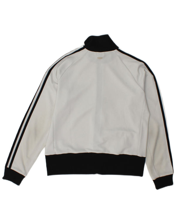 Adidas Womens Tracksuit Top Jacket UK 18 XL White Colourblock Polyester