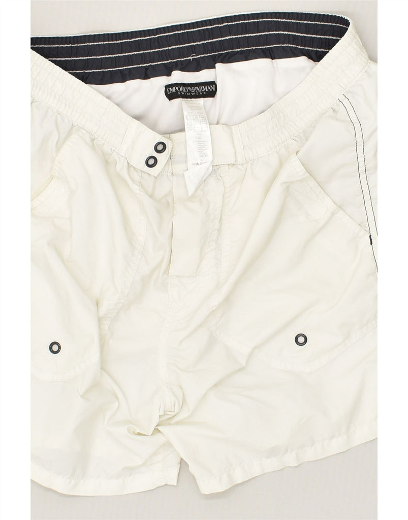 EMPORIO ARMANI Mens Sport Shorts Small White Nylon | Vintage Emporio Armani | Thrift | Second-Hand Emporio Armani | Used Clothing | Messina Hembry 