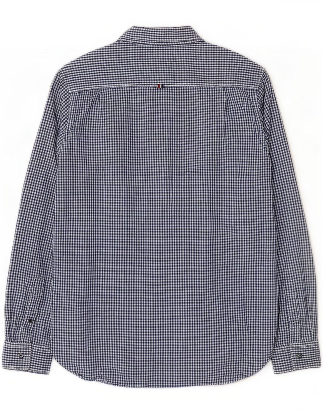 Superdry Mens Shirt Large Navy Blue Gingham Cotton