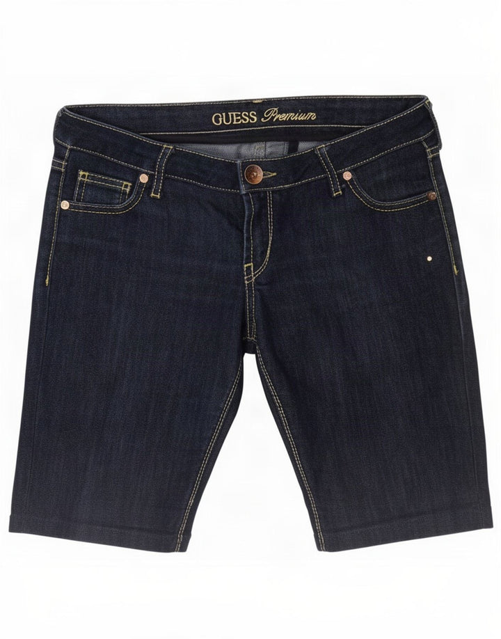 Guess Womens Denim Shorts W31 Medium Navy Blue Cotton