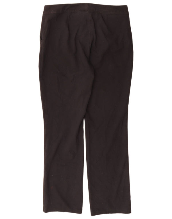 Marks & Spencer Womens Straight Suit Trousers UK 12 Medium W32 L31 Black
