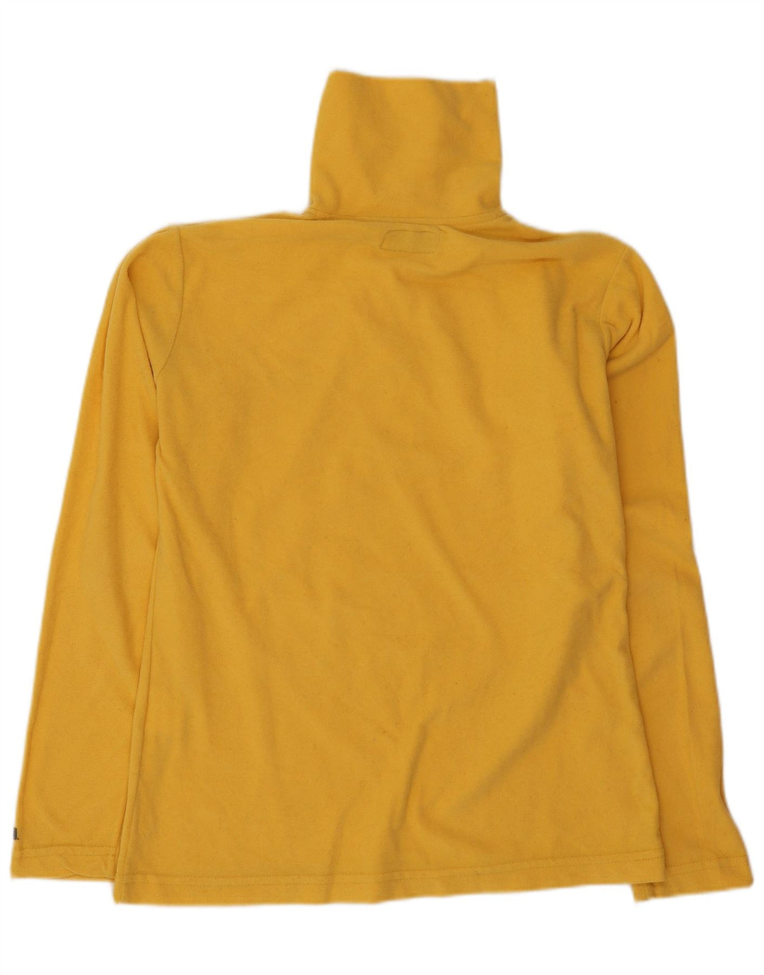 Invicta Womens Zip Neck Fleece Jumper UK 12 Medium Yellow Polyester