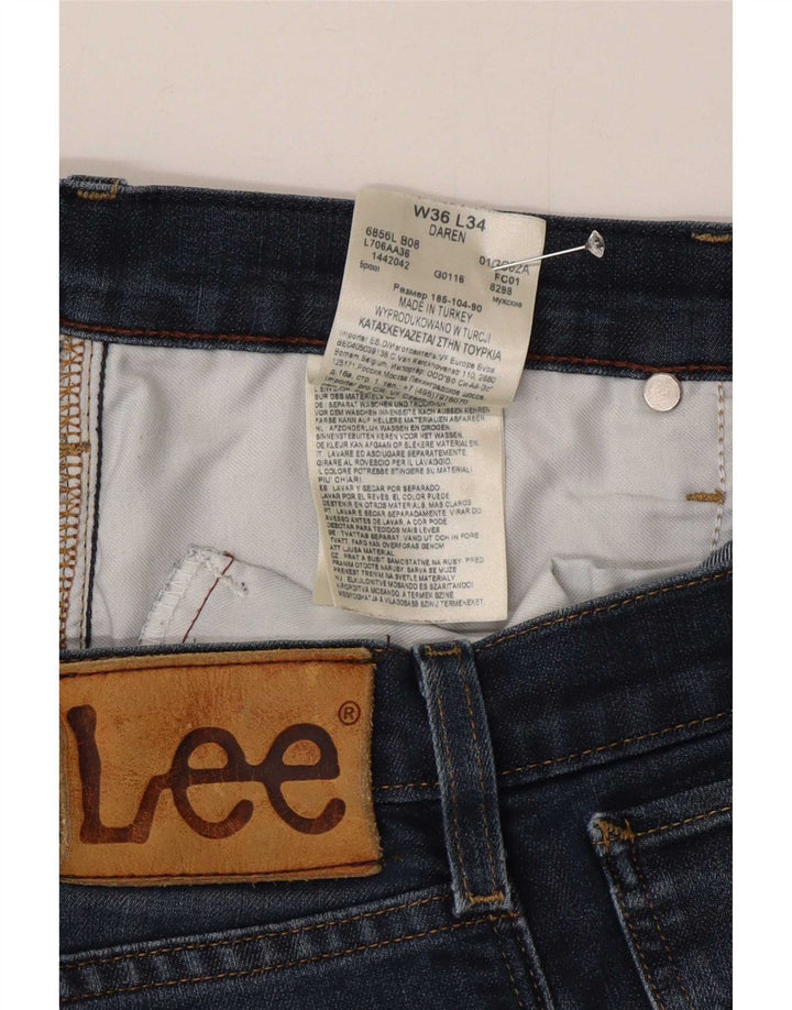 Lee Mens Daren Straight Jeans W36 L34 Blue Cotton