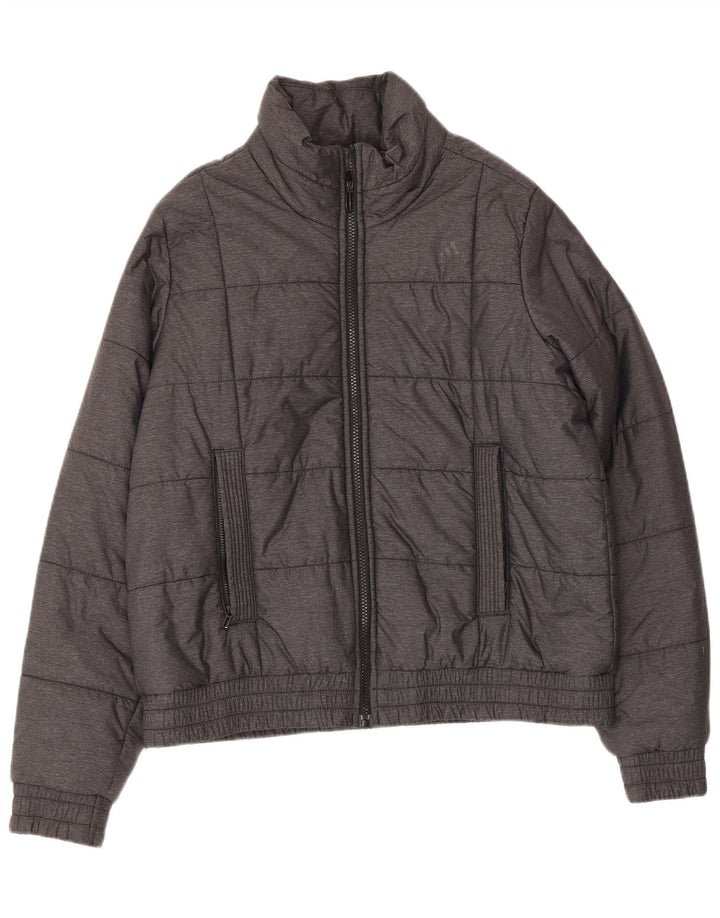 Adidas Womens Padded Jacket UK 16/18 Large Grey Nylon