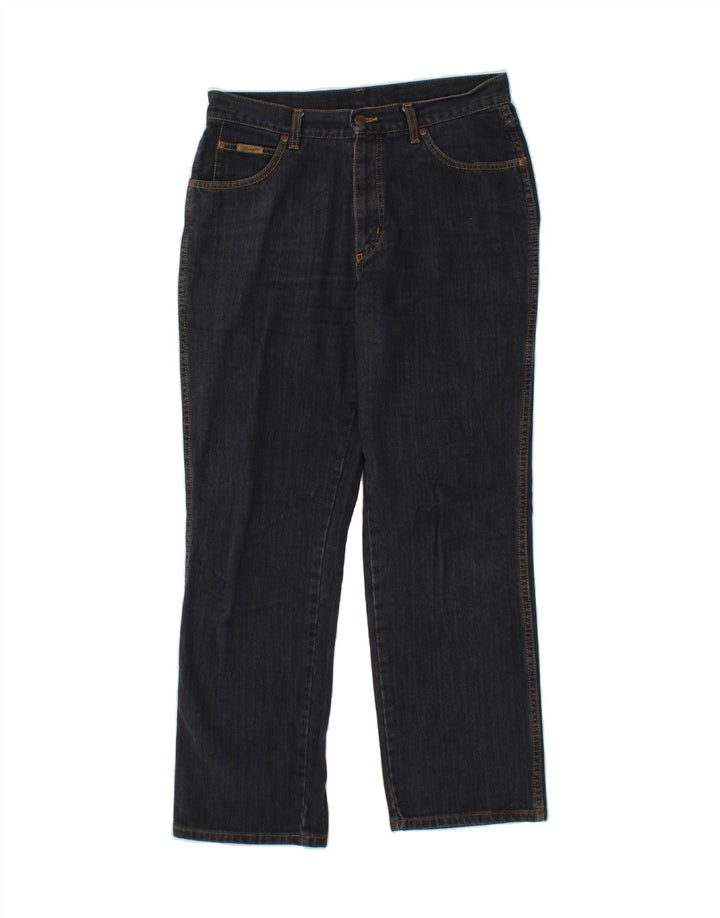 WRANGLER Mens Straight Jeans W32 L30 Navy Blue Cotton