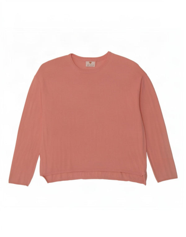 Zara Girls Relaxed Fit Boat Neck Jumper Sweater 13-14 Years Pink