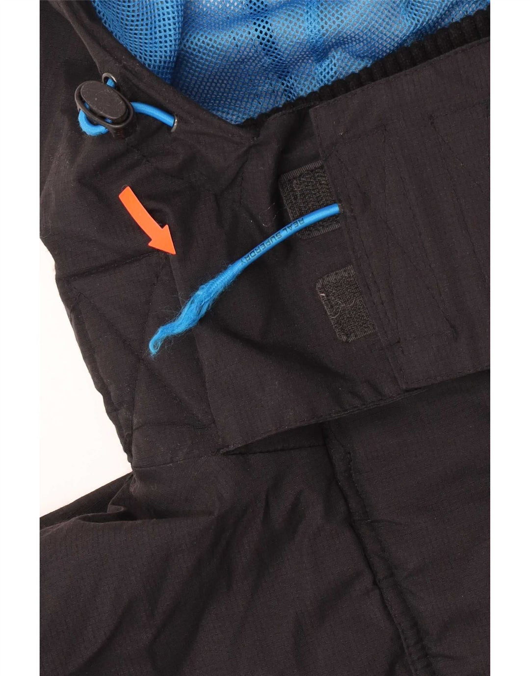 Superdry Mens Windcheater Hooded Rain Jacket UK 40 Large Black Colourblock