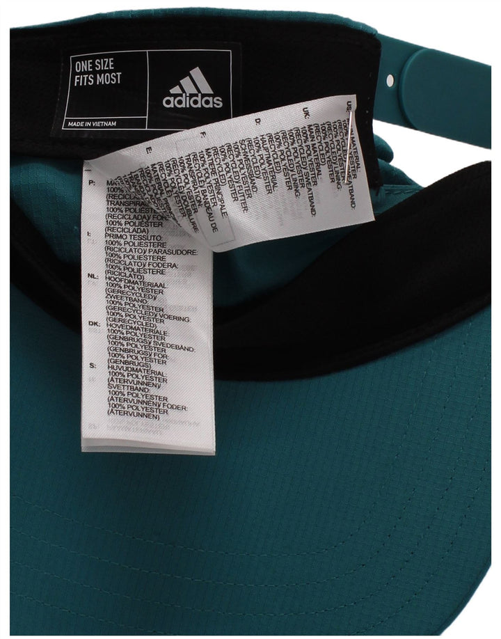 Adidas Mens Baseball Cap One Size Turquoise Polyester