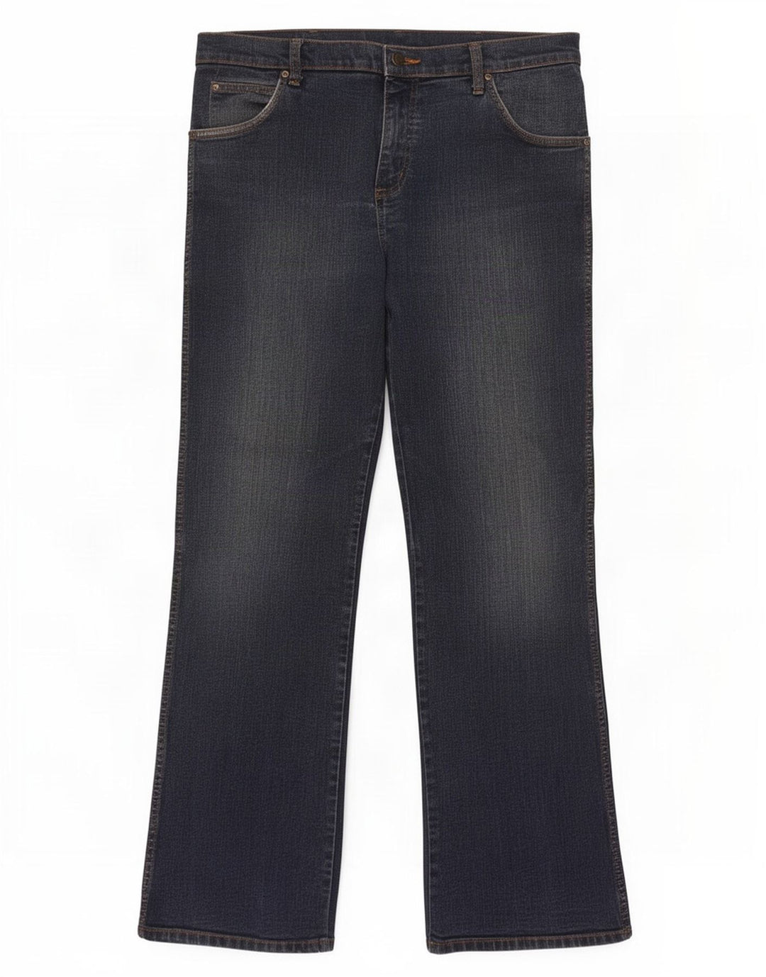 Wrangler Mens Bootcut Jeans W34 L32 Navy Blue Cotton