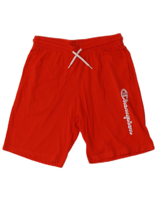 Champion Boys Graphic Sport Shorts 13-14 Years XL Red Cotton