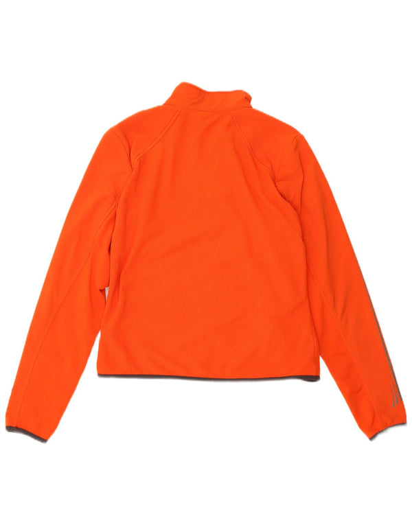 Nike Womens Therma-Fit Zip Neck Fleece Jumper UK 16/18 XL Orange Polyester