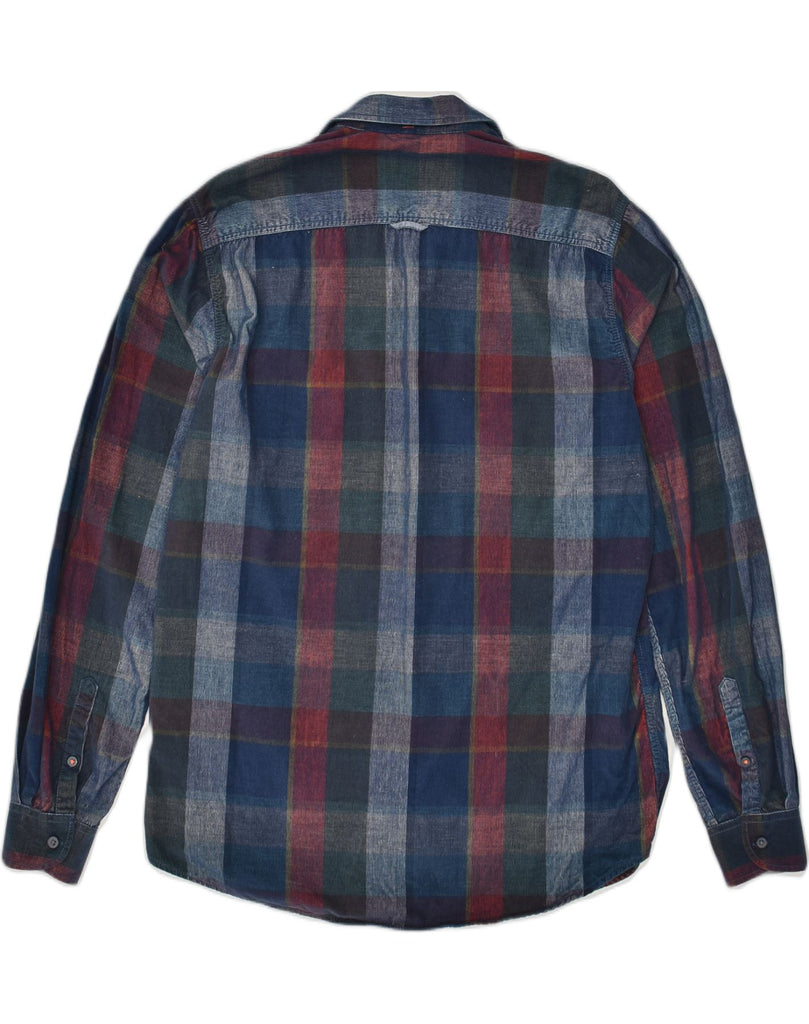 LERROS Mens Shirt Medium Navy Blue Check | Vintage Lerros | Thrift | Second-Hand Lerros | Used Clothing | Messina Hembry 