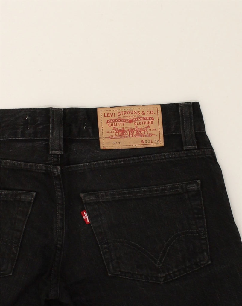 LEVI'S Womens 511 Slim Jeans W30 L29  Black | Vintage Levi's | Thrift | Second-Hand Levi's | Used Clothing | Messina Hembry 