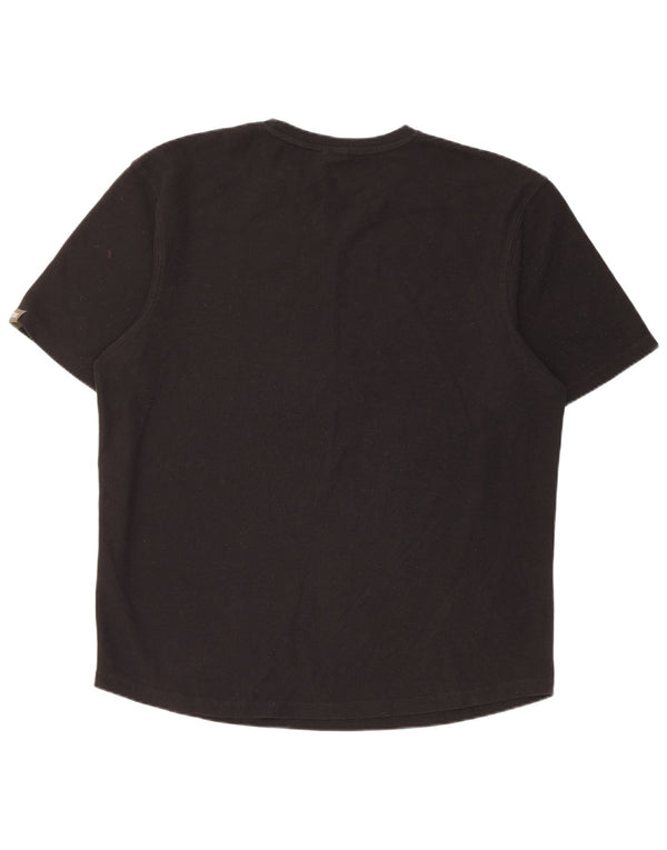 Zara Mens T-Shirt Top Large Black Polyester