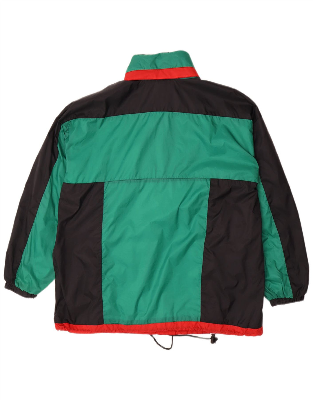 MARCEL CLAIR Mens Hooded Anorak Jacket UK 40 Large Green Colourblock