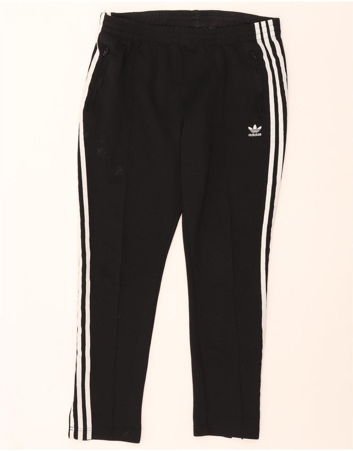 ADIDAS Mens Tracksuit Trousers UK 14 Large Black Polyester