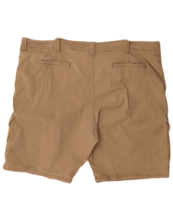 Wrangler Mens Relaxed Fit Cargo Shorts W44 2XL Beige Cotton