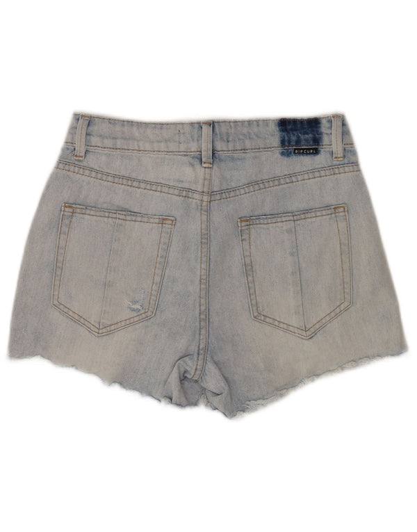Rip Curl Womens Distressed Denim Shorts W24 XS Blue Cotton
