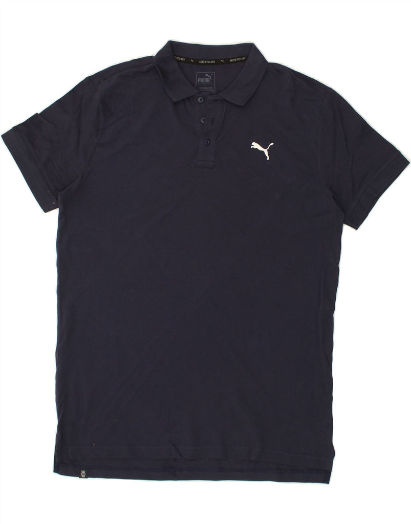 PUMA Mens Polo Shirt Large Navy Blue | Vintage Puma | Thrift | Second-Hand Puma | Used Clothing | Messina Hembry 