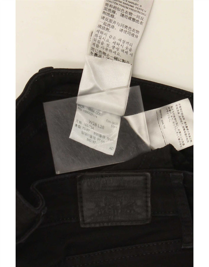 Levi's Womens Slim Jeans W28 L28 Black Cotton