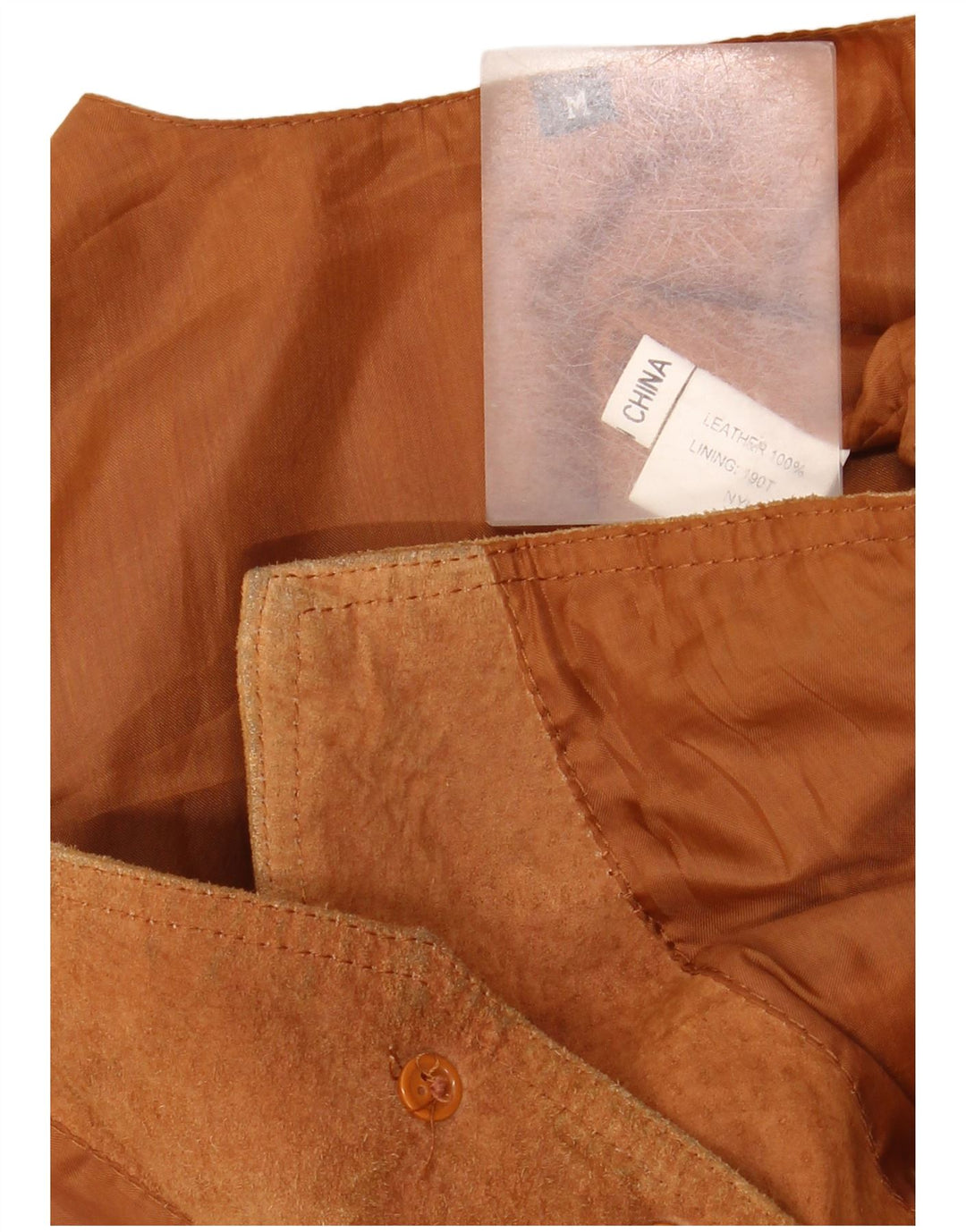 Vintage Mens Suede Waistcoat Medium Brown Leather