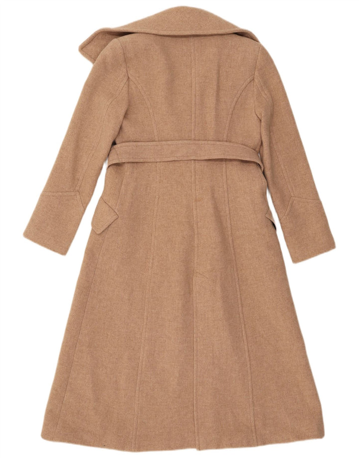 Zara Womens Loose Fit Overcoat UK 6 XS Beige