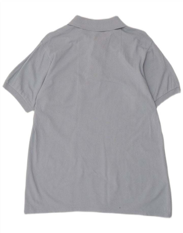 Lacoste Mens Polo Shirt Size 4 Medium Blue Cotton
