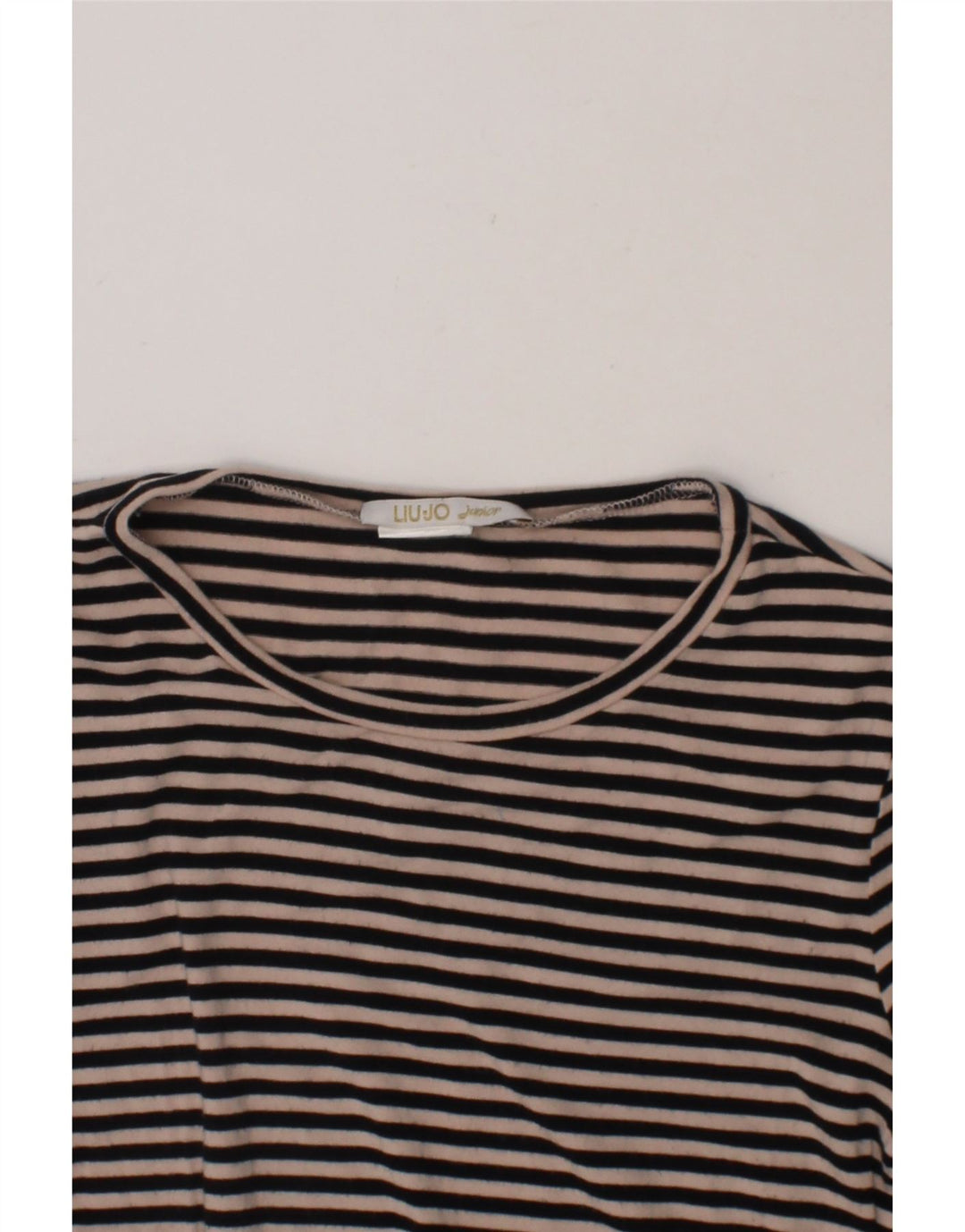 LIU JO JUNIOR Girls Top Long Sleeve 9-10 Years Black Striped Vintage Liu Jo junior and Second-Hand Liu Jo junior from Messina Hembry 