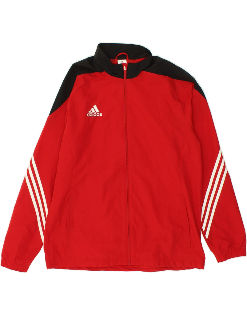 ADIDAS Mens Graphic Tracksuit Top Jacket XL Red Polyester | Vintage Adidas | Thrift | Second-Hand Adidas | Used Clothing | Messina Hembry 