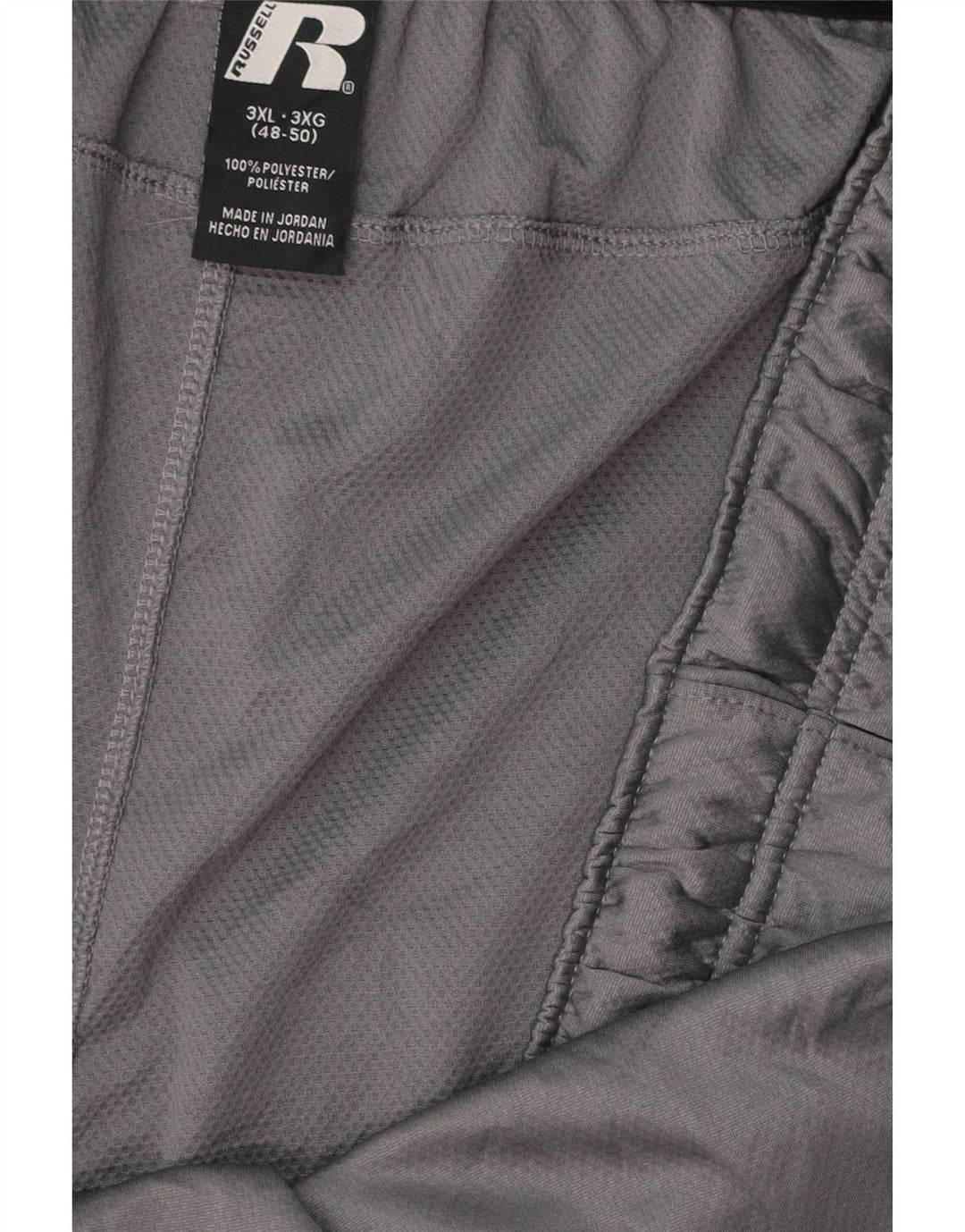 RUSSELL ATHLETIC Mens Sport Shorts 3XL Grey Colourblock Polyester