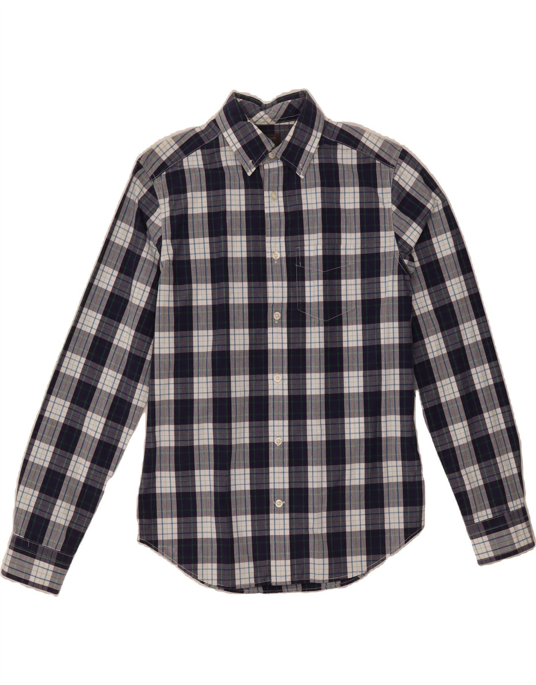 GAP Mens Shirt XS Navy Blue Check Cotton Vintage Gap and Second-Hand Gap from Messina Hembry 