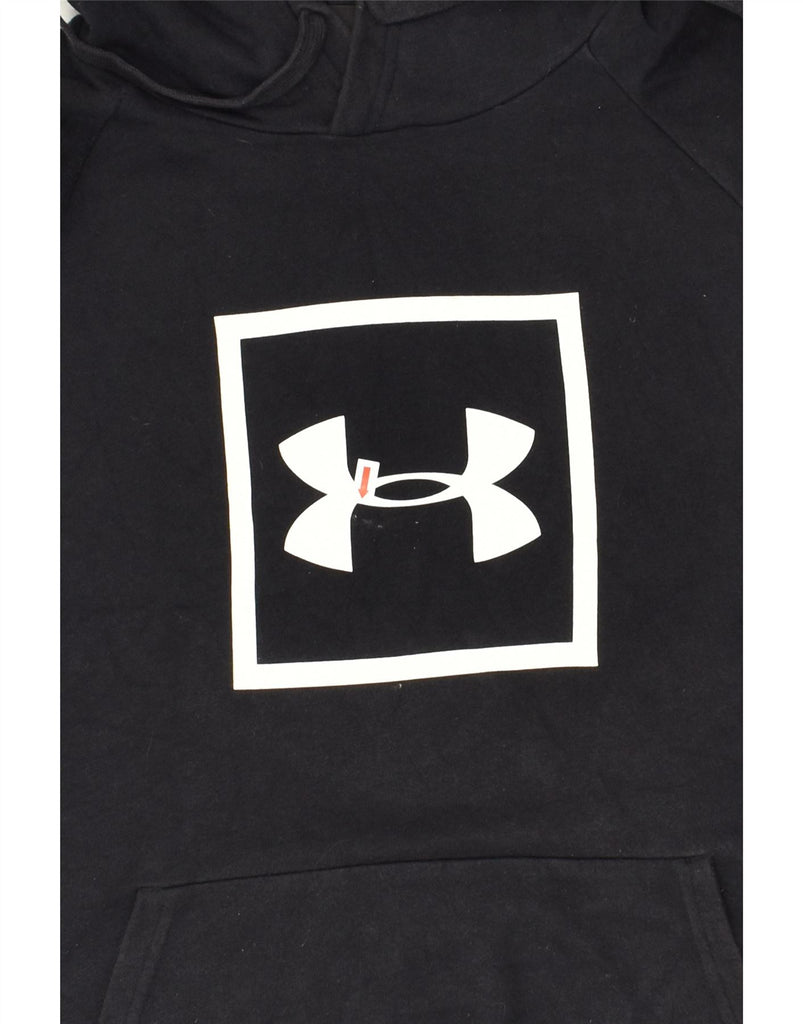 UNDER ARMOUR Mens Tall Graphic Hoodie Jumper XL Black Cotton | Vintage Under Armour | Thrift | Second-Hand Under Armour | Used Clothing | Messina Hembry 