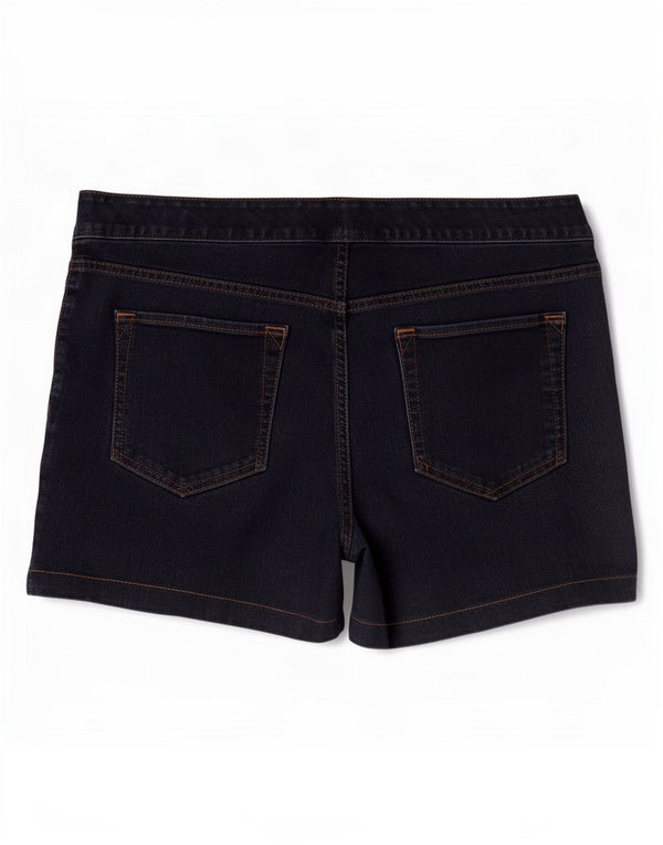 Eddie Bauer Womens Slight Curve Denim Shorts US 8 Medium W32 Navy Blue