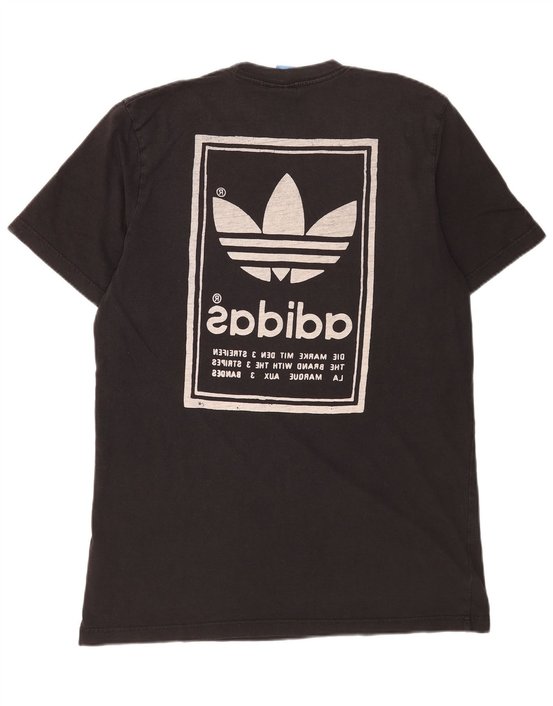 Adidas Mens Graphic T-Shirt Top Large Black Cotton