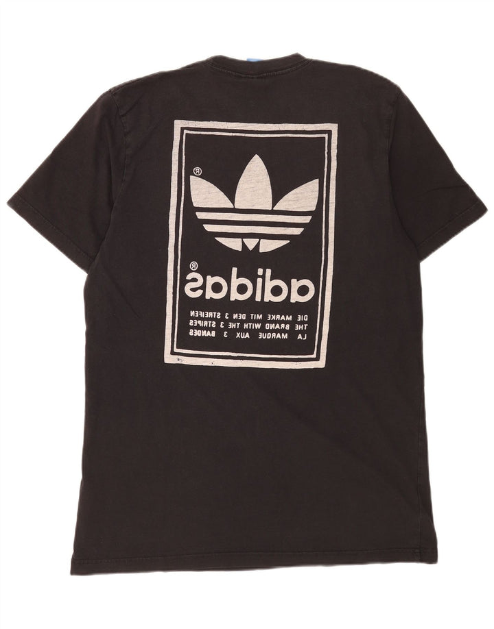 Adidas Mens Graphic T-Shirt Top Large Black Cotton