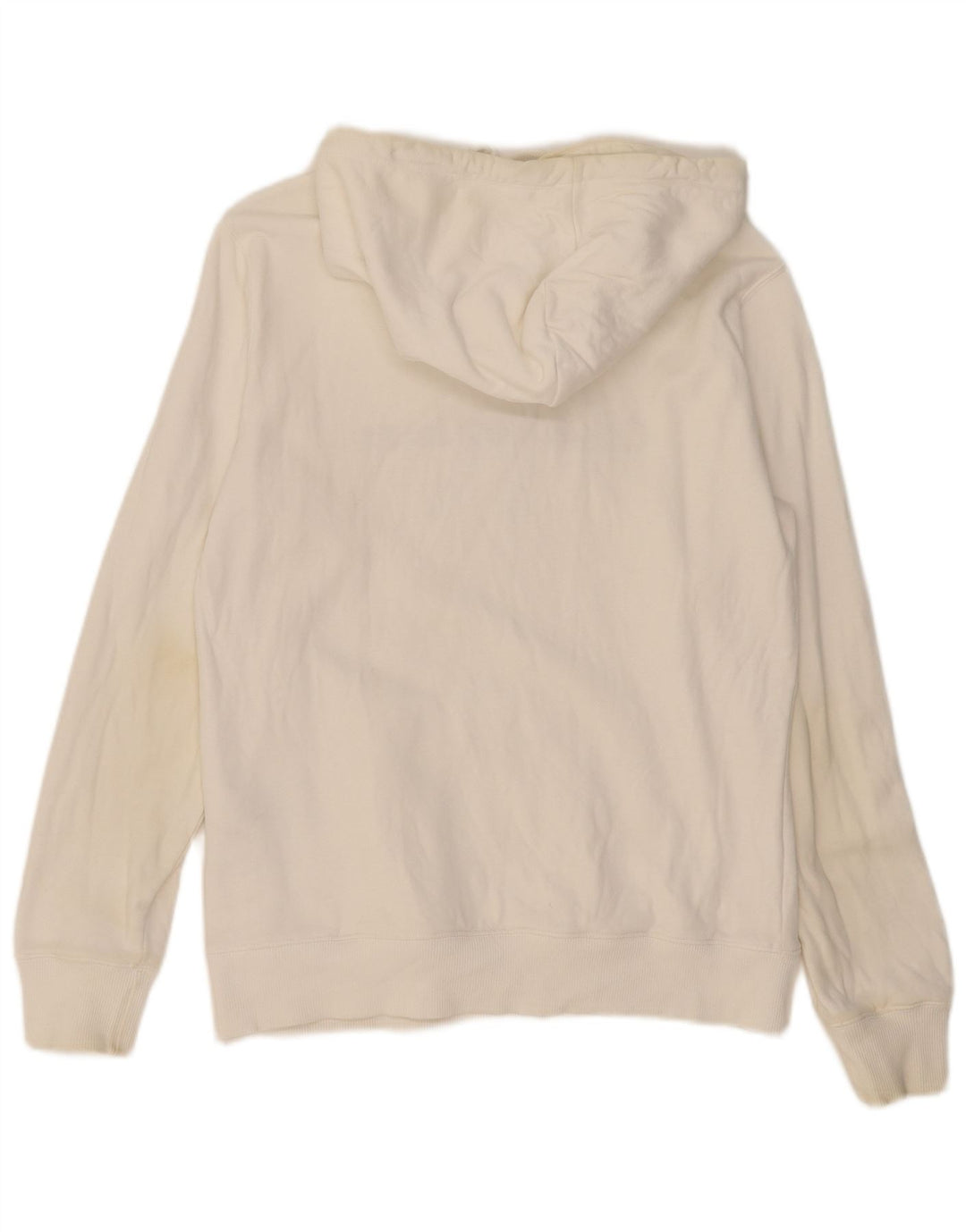 CALVIN KLEIN JEANS Mens Graphic Hoodie Jumper Medium White Cotton