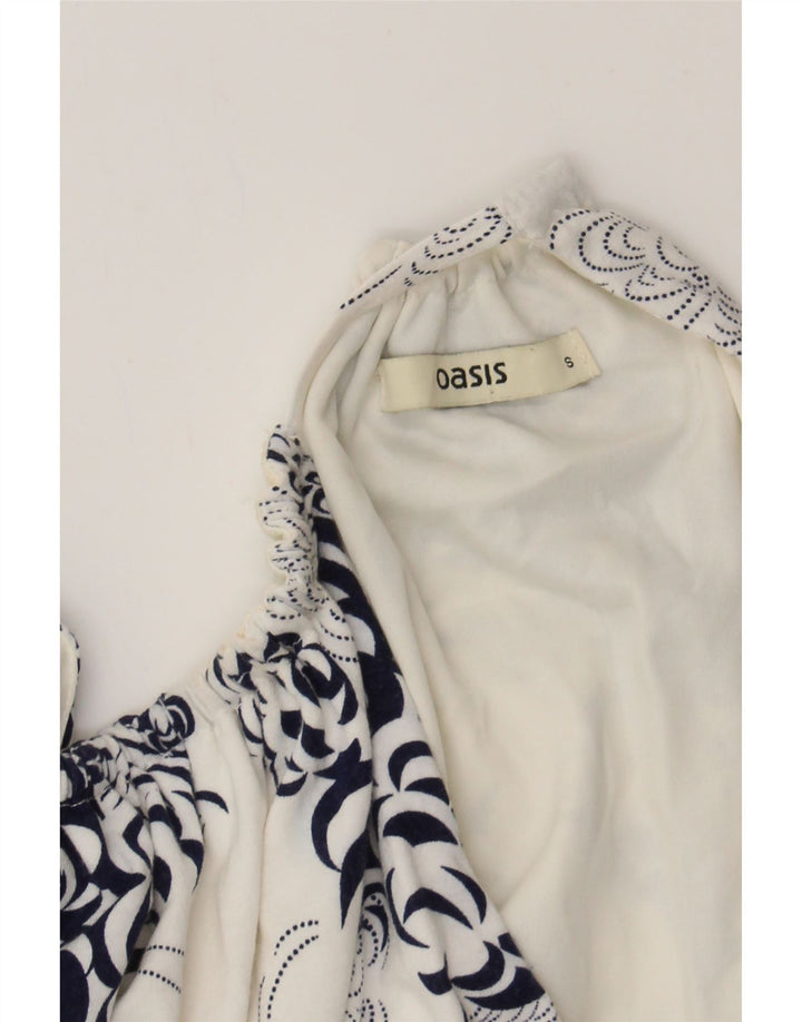 OASIS Womens Abstract Pattern Sleeveless Sheath Dress UK 10 Small White Vintage Oasis and Second-Hand Oasis from Messina Hembry 