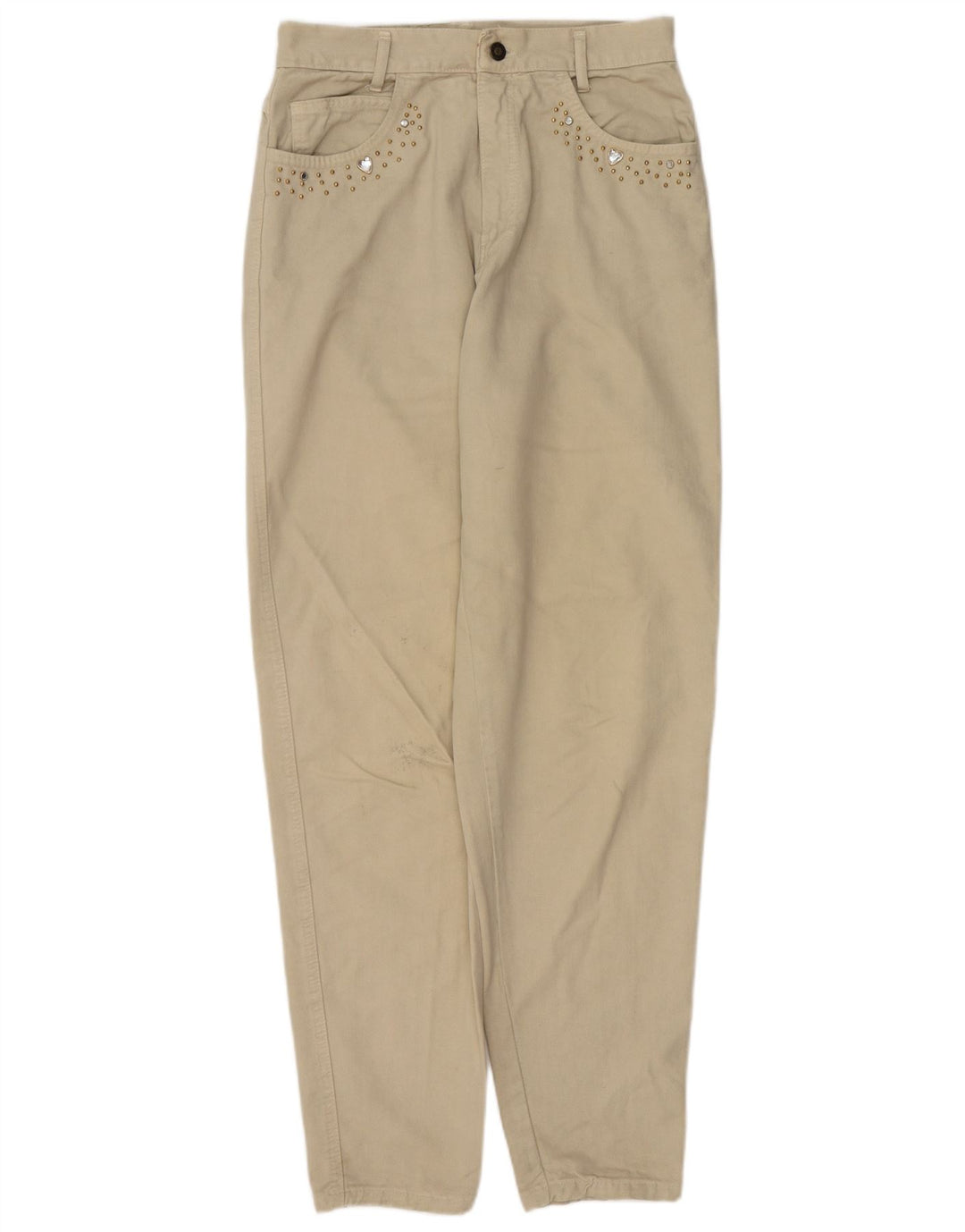 VINTAGE Womens Tapered Jeans W28 L32  Beige