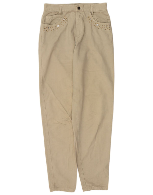 VINTAGE Womens Tapered Jeans W28 L32  Beige