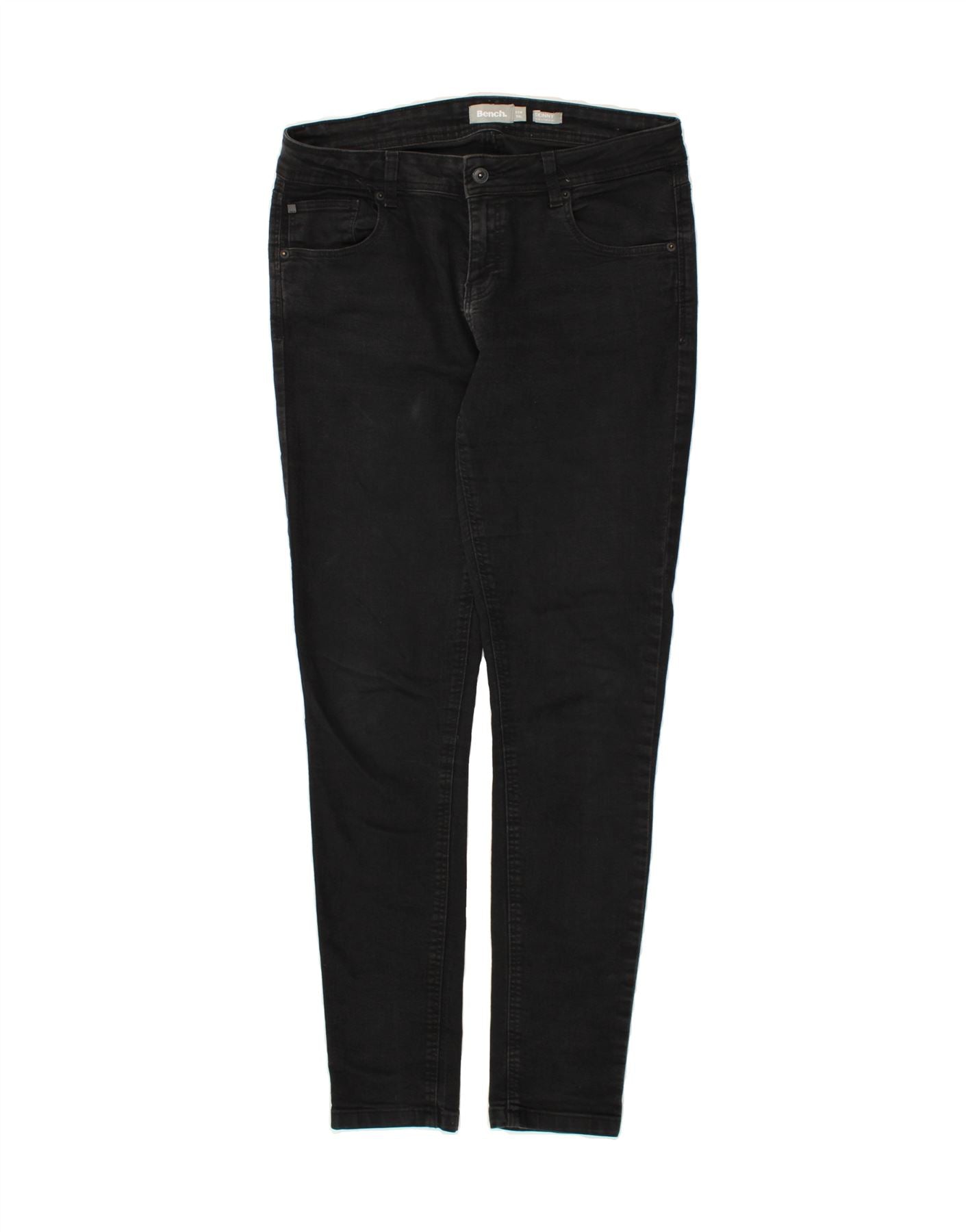 BENCH Womens Skinny Jeans W32 L34 Black Cotton Vintage Second