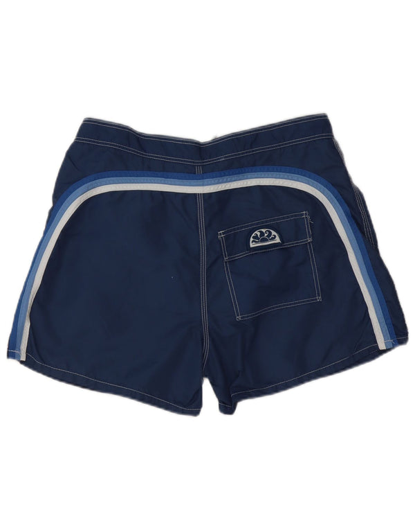 Sundek Mens Swimming Shorts Large Navy Blue Colourblock Nylon
