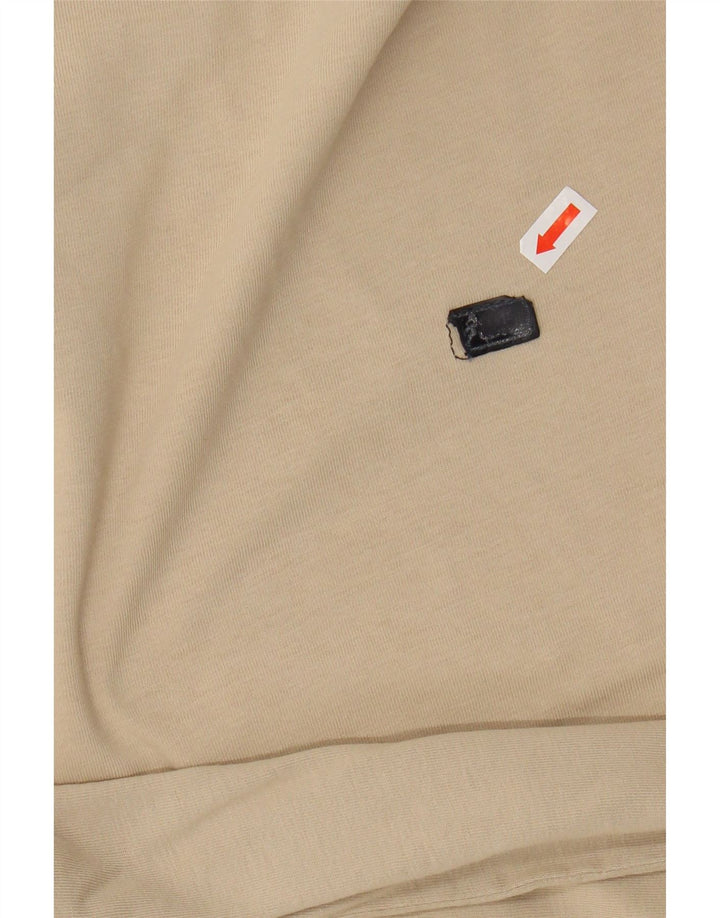 ASICS Mens T-Shirt Top XL Beige Cotton