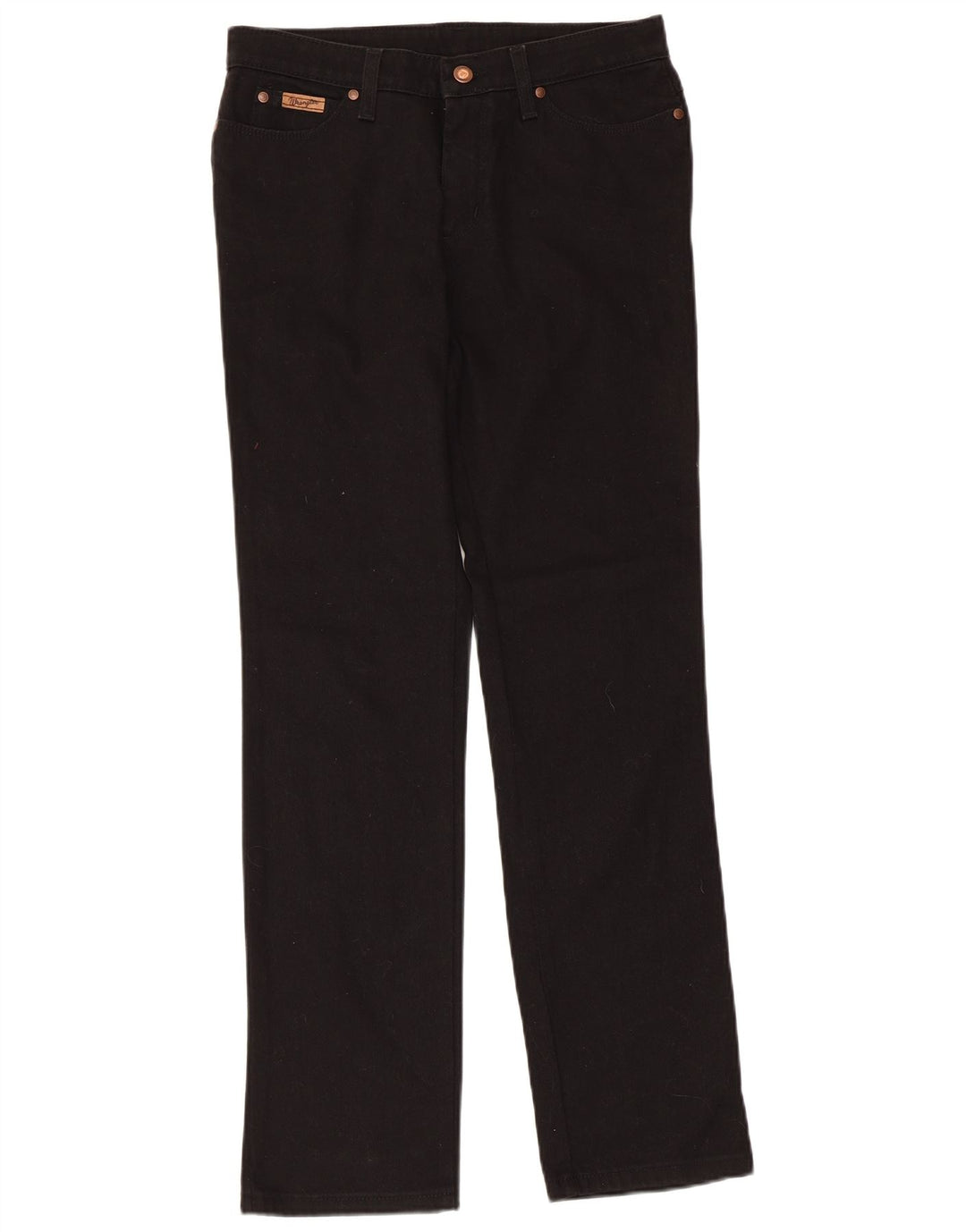 WRANGLER Mens Straight Jeans W30 L31 Black Cotton