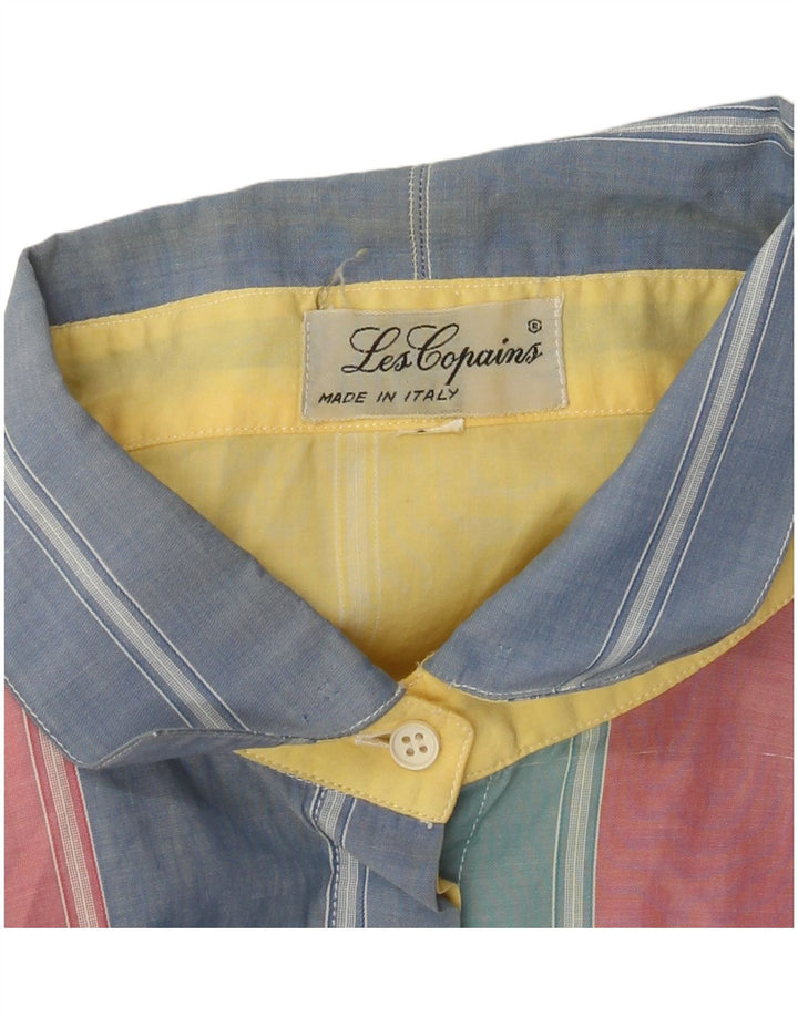 Les Copains Womens Short Sleeve Shirt XL Multicoloured Striped